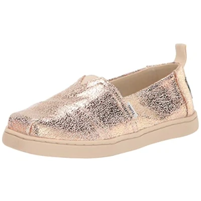 Abbildung von TOMS Alpargata Loafer Flat, Gold Crackle Foil, 4 UK