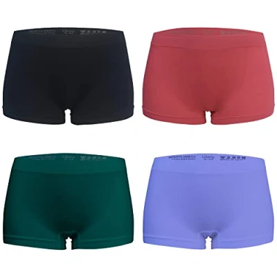 Abbildung von Libella Unterhosen Boxershorts Damen Seamless Slips Nahtlose Unterwäsche Shorts Hotpants Nahtlos Shorty 4 Pack UN3 2XL/3XL