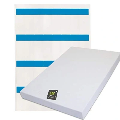 Abbildung von TE Office 32 Stück Kabel Aufkleber Label Etiketten Selbstklebend Kabelmarkierer Kabelkennzeichnung Kabelbeschrifter A4 Bogen 25x64mm Blau