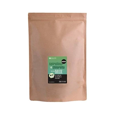 Abbildung von Wohltuer, Spirulina + Chlorella, 50 : Mix, Bio Algen, Superfood, Nahrungsergänzung, 250 g Presslinge in Rohkostqualität, Vegan, Vegetarisch, Glutenfrei