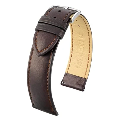 Abbildung von HIRSCH Unisex Uhrenarmband Schafsleder Modell Merino 20 mm Braun