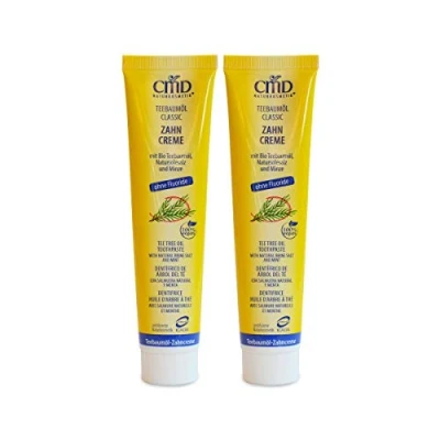 Abbildung von CMD Teebaumöl (2 X 75 Ml), Milde Bio Zahnpasta, Vegan, Fluoridfrei, Naturkosmetik