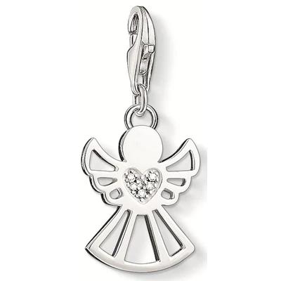 Abbildung von THOMAS SABO Charm-Einhänger "Engel mit Herz" Diamantsplitter