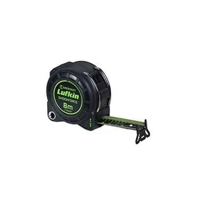 Abbildung von Lufkin L1125BCM 3cm x 8m Shockforce Night Eye Doppelseitiges Maßband, 30 Meter Fall Getestet Version mit Schwarzer Klinge