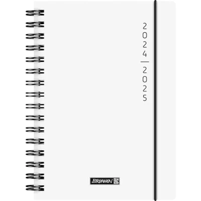 Abbildung von BRUNNEN Schülerkalender (2024/2025) „Plain White“, 1 Seite = Tag, A5, 352 Seiten, weiß