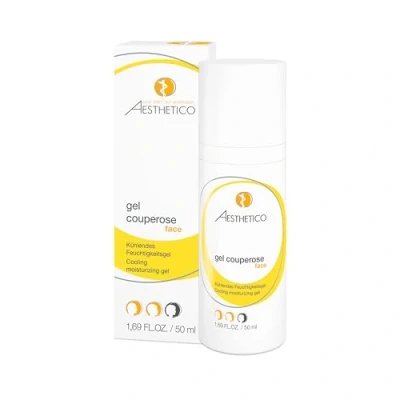 Abbildung von AESTHETICO gel couperose, 50 ml Kühlendes Pflegegel zur Minderung von Rötungen bei Couperose und Rosacea. Stärkt die Gefäße, beruhigt Haut lindert Hitzewallungen mit pflanzlichem Wirkkomplex
