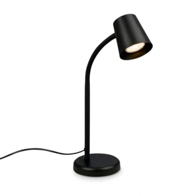Abbildung von BRILONER Nachttischlampe, Schreibtischlampe Schwenkbar, Tischlampe GU10 für Home Office mit Kabelschalter, Leselampe, Schwarz