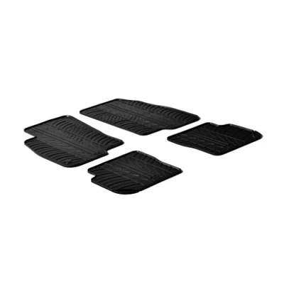 Abbildung von Gledring 0139 Fußmattensatz Gummi vorne und hinten 4 schwarz 750mm 550mm FIAT: Punto Evo Hatchback