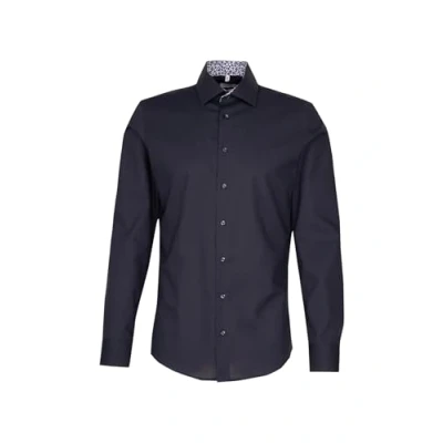 Abbildung von Seidensticker KENT SLIM FIT Contrast Businesshemd, Herren, Größe: 40, Navy