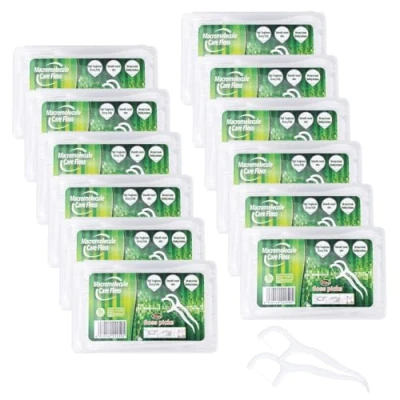 Abbildung von 600 Zahnseide Stick, Dental Floss, Zahnreinigung, Zahnstocher Einweg Zahnseidenstäbchen für die Zahnpflege Zahnreinigungsstäbchen zum Entfernen von Plaque und Speiseresten