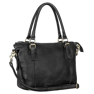 Abbildung von STILORD &#039;Vanessa&#039; Handtasche Damen Mittelgroß Leder Umhängetasche groß Lederhandtasche Echtleder Schultertasche Frauen Shopper, Farbe:schwarz