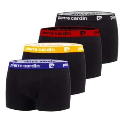 Abbildung von Pierre Cardin Herren PC/1/BC/Pk4 Retroshorts, Schwarz, M (4er Pack)