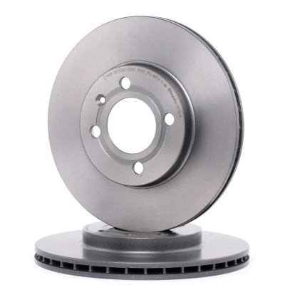 Abbildung von BREMBO COATED DISC LINE 09.5166.11 Bremsscheibe 256 20 4 innenbelüftet beschichtet mit Schrauben VOLKSWAGEN: GOLF 3, Caddy 2 Kastenwagen