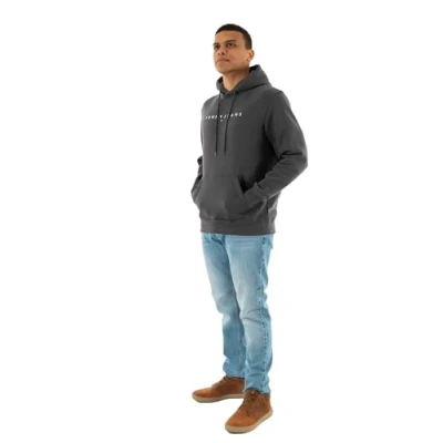 Abbildung von Tommy Jeans Linear LOGO Hoodie Sweatshirt, Herren, Größe: 54, Washed black