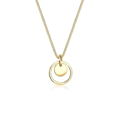 Abbildung von Elli Circle CUT OUT Halskette goldcoloured, Damen, Größe: 45, Gold coloured