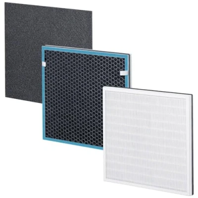 Abbildung von Beurer LR 210/LR 200 Filter Nachkaufset, dreischichtiges Filtersystem, HEPA H13, Aktivkohlefilter, Vorfilter, für die Luftreiniger 210 und
