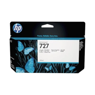 Abbildung von HP 727 Fotoschwarz 130 ml Original Druckerpatrone (B3P23A) für DesignJet mit Tinte Großformatdrucker der Serien T2500, T1500 &amp; T900 sowie den Druckkopf
