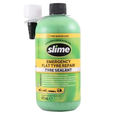 Abbildung von Slime 10125 Dichtmittel für Reifenreparatur von Platten Reifen, Smarte Reparatur, Geeignet Pkw, Ungiftig, Umweltfreundlich, 473 ml Flasche (16 oz)