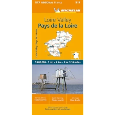 Abbildung von Michelin Loiretal: Straßen und Tourismuskarte 1:200.000 (MICHELIN Regionalkarten)