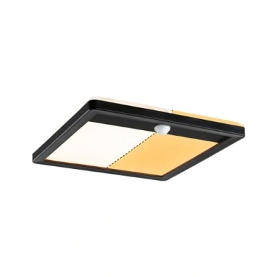 Abbildung von Paulmann 94709 LED Außenleuchte Panel Smart Home Zigbee Lamina Sensor IP44 eckig 250x250mm 2200 3000K 14W 920lm 230V Schwarz Kunststoff Tunable Warm