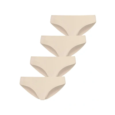 Abbildung von Lascana JAZZ 4 PACK Slip, Damen, Größe: 40/42, Champagner