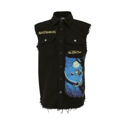 Abbildung von Brandit Herren Iron Maiden Vintage Shirt Sleeveless FOTD Hemd, Black, 3XL