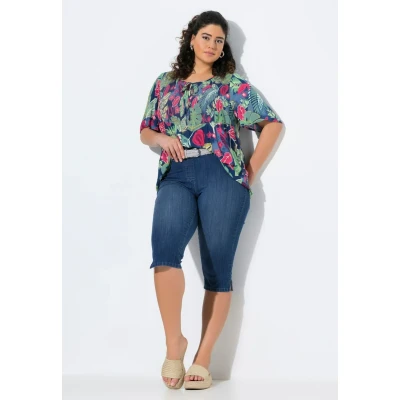 Abbildung von Ulla Popken Jeans Shorts, Damen, Größe: 44, Blue denim