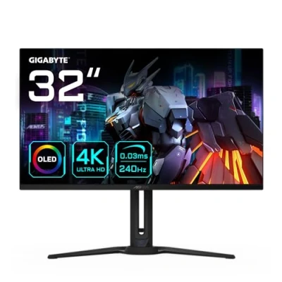 Abbildung von Gigabyte AORUS FO32U2 32 OLED Gaming Monitor 3840 x 2160 (UHD), 240Hz, 0,03ms, KVM, 250 cd/m², FreeSync Premium Pro, DisplayHDR True Black 400, HDMI 2.1