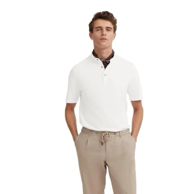 Abbildung von bugatti Herren Poloshirt Stehkragen Kurzarm Modern Fit