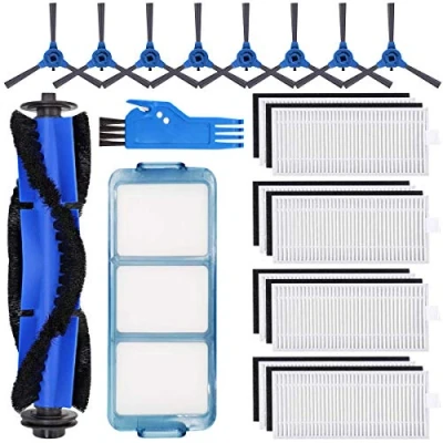 Abbildung von ABC life Zubehör für Eufy RoboVac 11S 30 30C 15C,15T, 12, 35C Staubsauger Ersatzteile 1 Rollbürste 8 Hepa Filter Seitenbürsten Primärfilter Reinigungsbürste (19 Teilig)