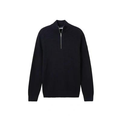 Abbildung von TOM Tailor Rollkragen Strickpullover, Herren, Größe: 3XL, Knitted navy melange
