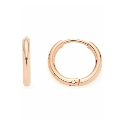 Abbildung von Leonardo Lilo Beauty&#039;s Ohrringe aus Edelstahl 1 Paar, kleine roségoldene Klapp Creolen, schlichte Basic Modeschmuck für Damen 022072