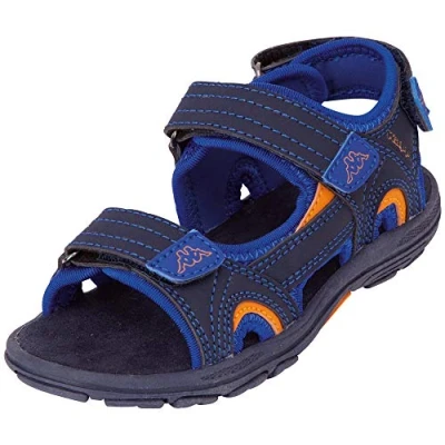 Abbildung von Kappa Early II Unisex Trekkingsandale für Kinder, Größe: 25, Navy/orange Schuhe