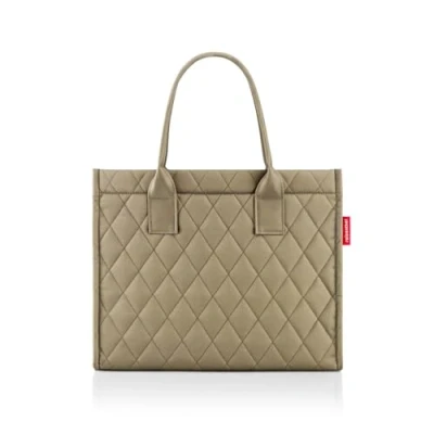 Abbildung von reisenthel daily Shopper rhombus olive Moderner, geradliniger für jeden Anlass praktische Handtasche, groß genug Ihre Einkäufe und Alltagsgegenstände