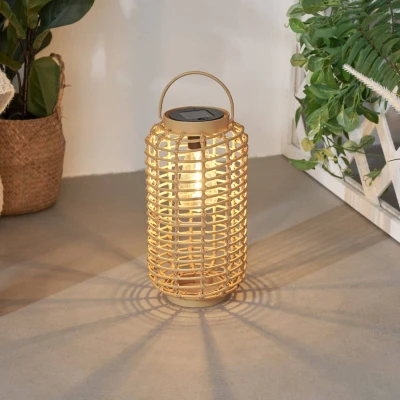 Abbildung von Pauleen LED Laterne »Sunshine Darling Solarlaterne Beige Rattan/Metall/Kunststoff«, 1 flammig, Solar