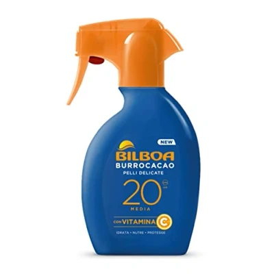 Abbildung von Bilboa Lippenpflegespray Trigger LSF 20, mittlerer Sonnenschutz für empfindliche Haut, Formel mit Vitamin C, spendet Feuchtigkeit, pflegt und schützt, dermatologisch getestet, 250 ml