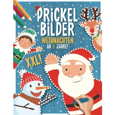 Abbildung von Prickelbilder Weihnachten ab 5 Jahre: Winter Bastelbuch Prickeln, Malen und Ausschneiden! XXL Prickelset für Kinder 3 6 Jahren I Prickel block Mädchen Jungen