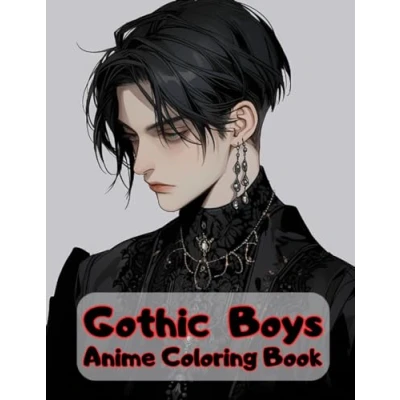Abbildung von Gothic Boys Anime Coloring Book: Cool Goth to Color for Teens &amp; Adults