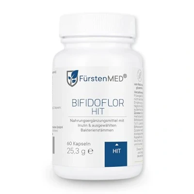 Abbildung von FürstenMED® Bifidoflor HIT Lactobacillus und Bifidobacterium Kapseln bei Histaminintoleranz 60 magensaftresistente mit Inulin Laborgeprüft, Vegan Ohne Zusatzstoffe