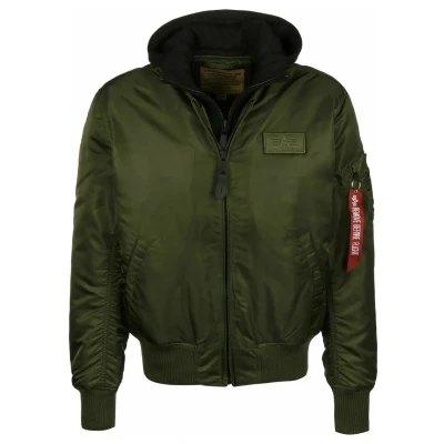 Abbildung von Alpha Industries MA1 DTEC Übergangsjacke, Herren, Größe: Small, Dark green black