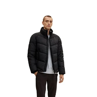 Abbildung von TOM TAILOR Herren Puffer Jacke mit Stehkragen 1032482, 29999 Black, XXL