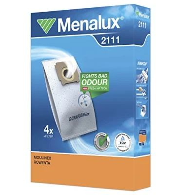Abbildung von Menalux 2111 4 Staubsaugerbeutel Synthetik Duraflow für Moulinex/Rowenta, Rowenta RO 24…, 26., 52., Sonstige