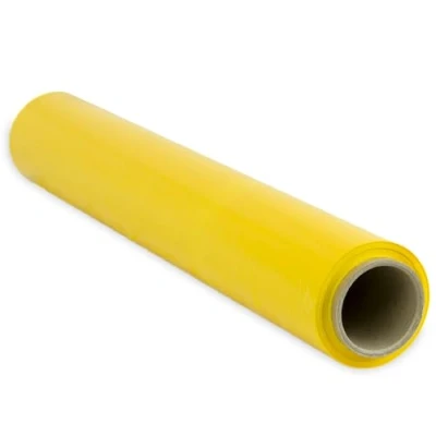 Abbildung von Ofituria Folie, Gelb, zum Verpacken von 50 cm Breite und dehnbar bis zu 300 Meter Länge, elastische manuell für industrielle Verpackung, 1 Stück