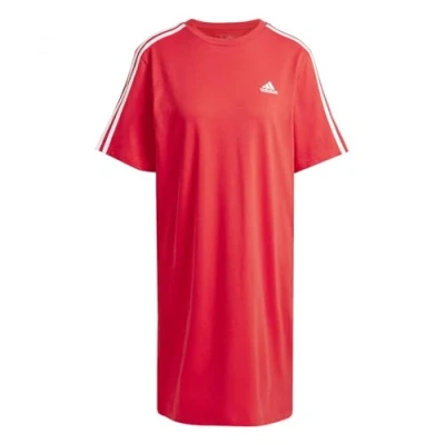 Abbildung von adidas Sportswear Essentials 3 Stripes Single Boyfriend TEE Jerseykleid, Damen, Größe: Small, Better scarlet