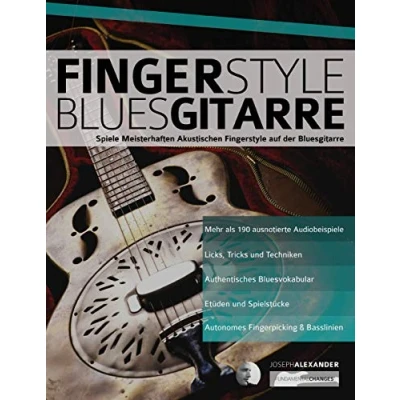 Abbildung von Fingerstyle Bluesgitarre: Solos und Fingerpicking für Akustische Bluesgitarre (Blues Gitarre spielen lernen)