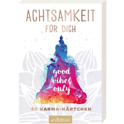 Abbildung von Achtsamkeit für dich: 50 Karma Kärtchen Schön gestaltete Achtsamkeitskarten in Geschenkbox zur Stressbewältigung im Alltag, Spielkartenformat
