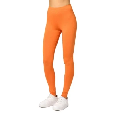 Abbildung von Merry Style Damen Lange Leggings aus Viskose MS10 143 (Orange, S)
