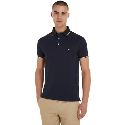 Abbildung von Tommy Hilfiger RWB Tipped Poloshirt, Herren, Größe: Small, Desert sky