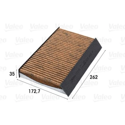Abbildung von VALEO 701006 Innenraumfilter Aktivkohlefilter mit Polyphenol, fungizider Wirkung, antiallergischer Wirkung 262 173 35 CLIMFILTER SUPREME