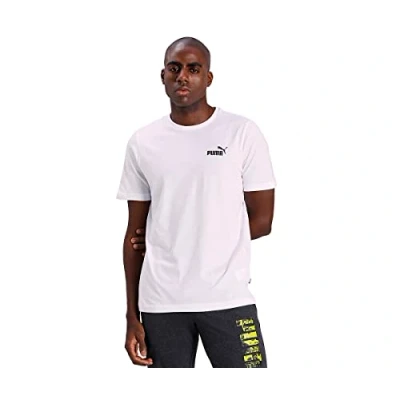 Abbildung von Puma ESS Small LOGO TEE Tshirt basic, Herren, Größe: Large, white